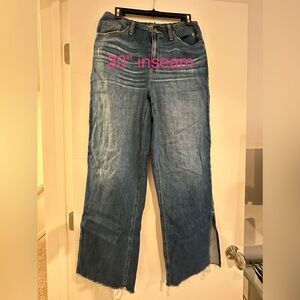 Evereve distressed wide leg jeans